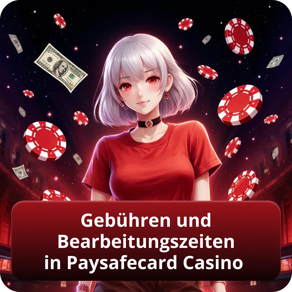 Gebühren und Bearbeitungszeiten in Paysafecard Casino